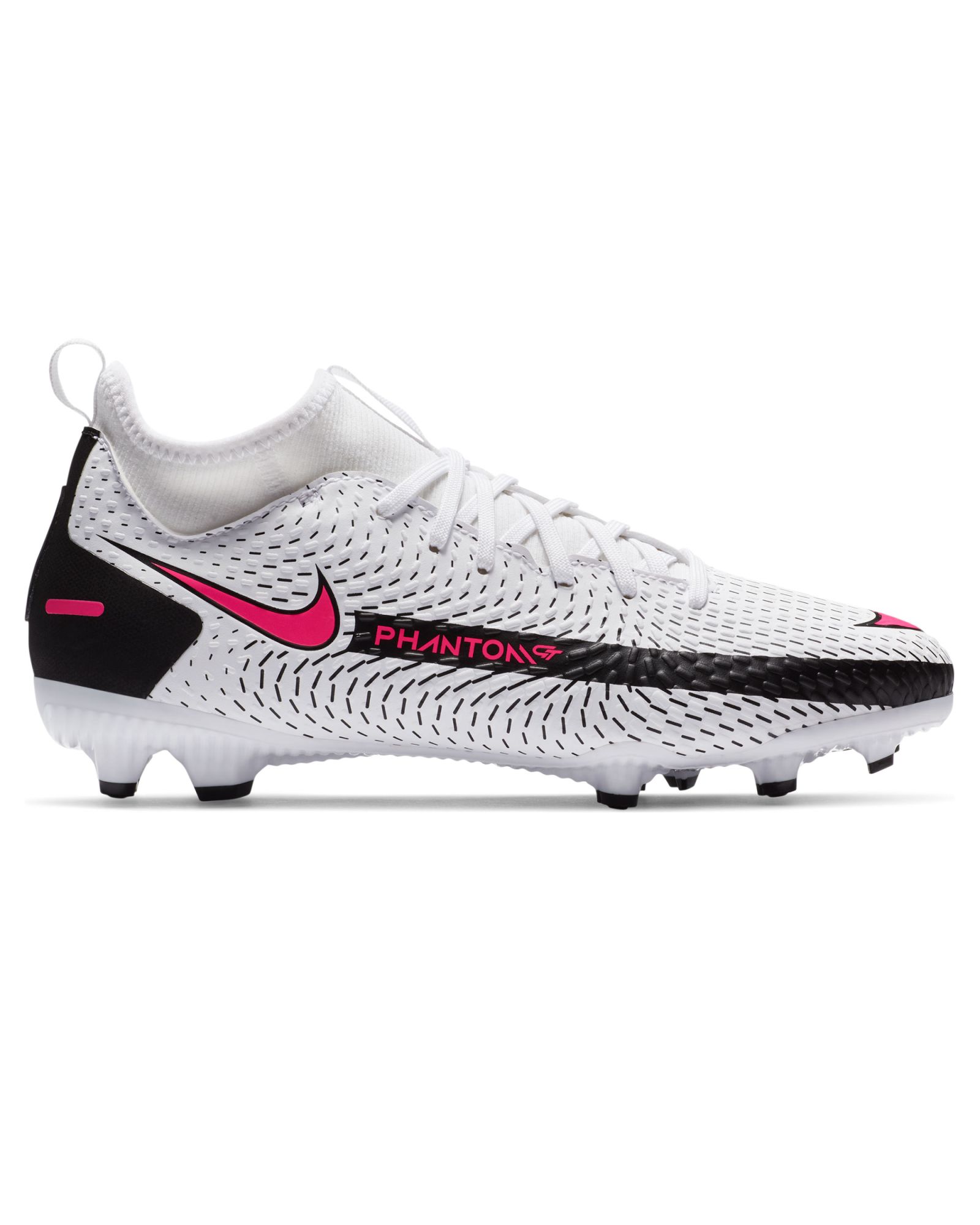 Botas de fútbol Nike Phantom GT Academy DF FG Junior Blanco Rosa - Fútbol Factory