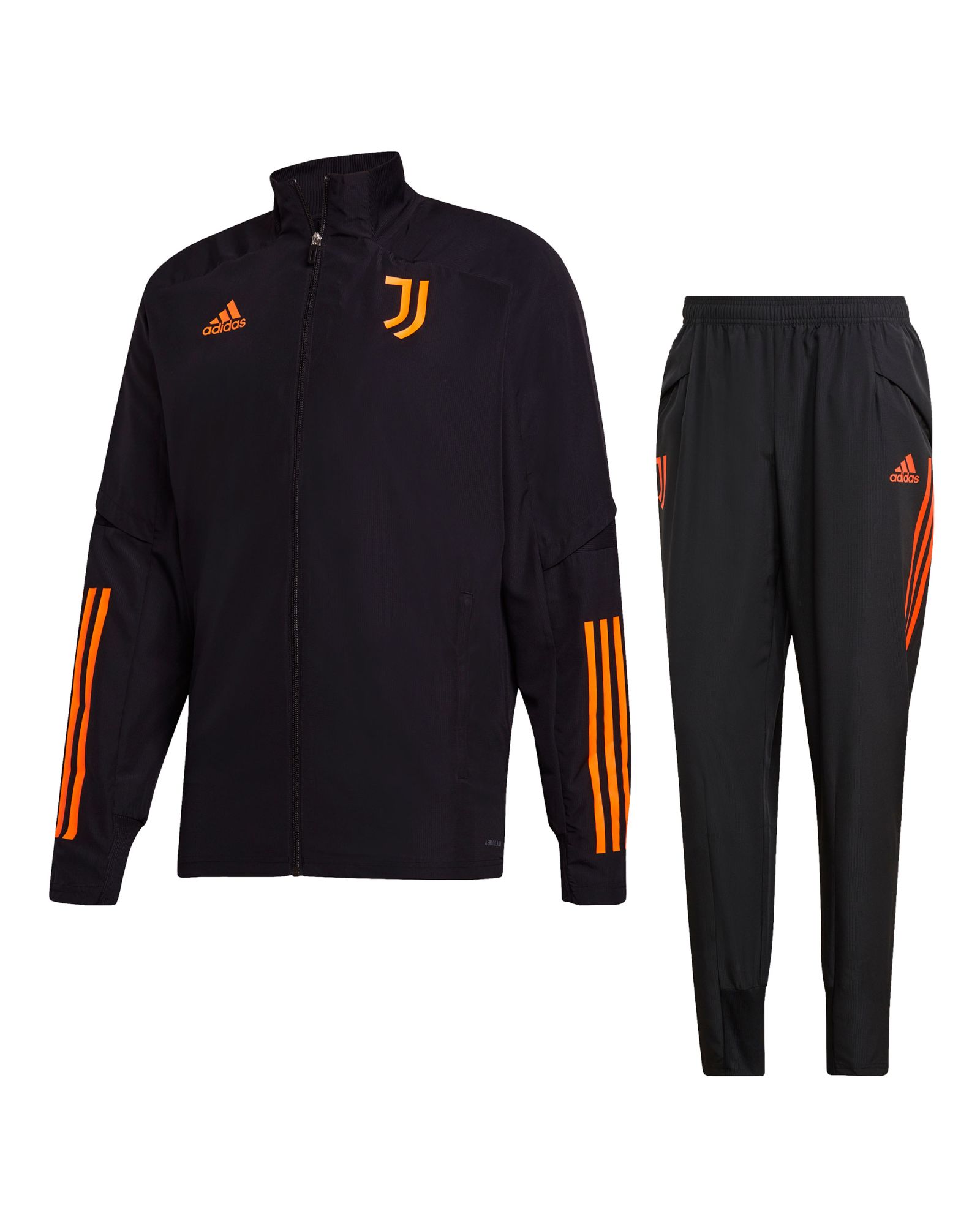 Chándal de Prepartido Juventus FC 2020/2021 Negro Naranja - Fútbol Factory