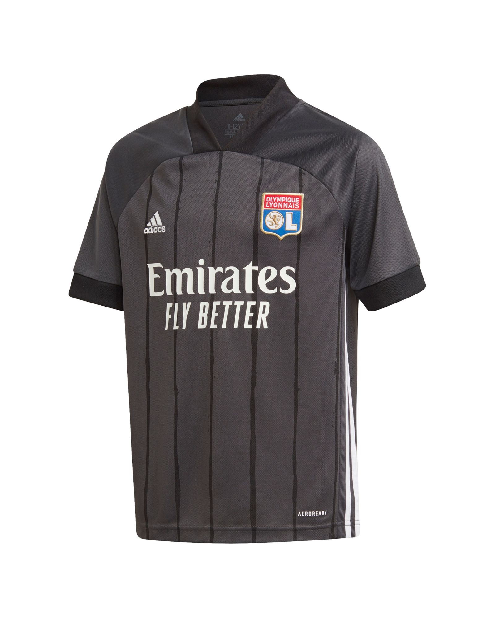 Camiseta 2ª Olympique Lyon 2020/2021 Junior Negro - Fútbol Factory