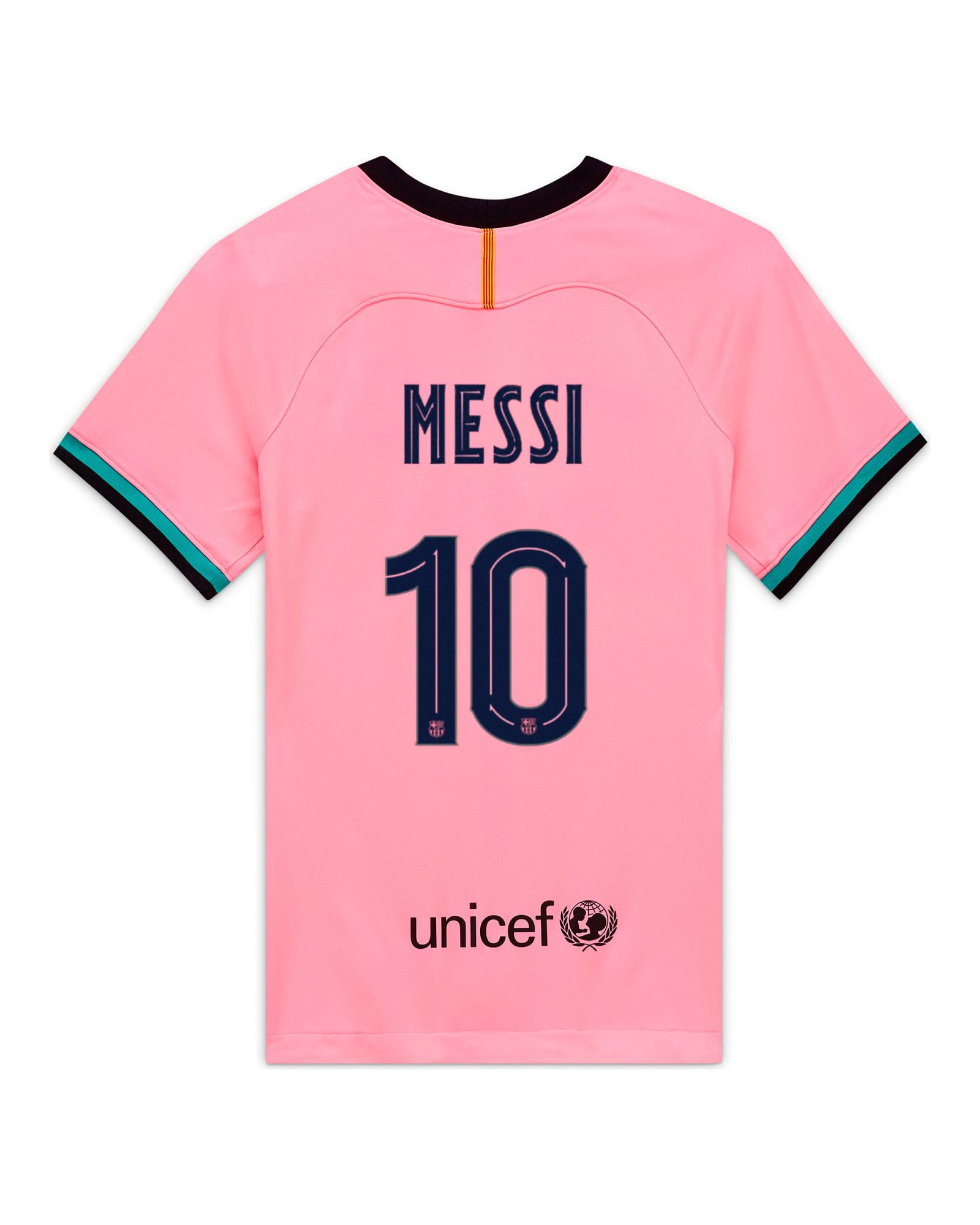 Camiseta 3ª FC Barcelona 2020/2021 Mujer Rosa Messi - Fútbol Factory