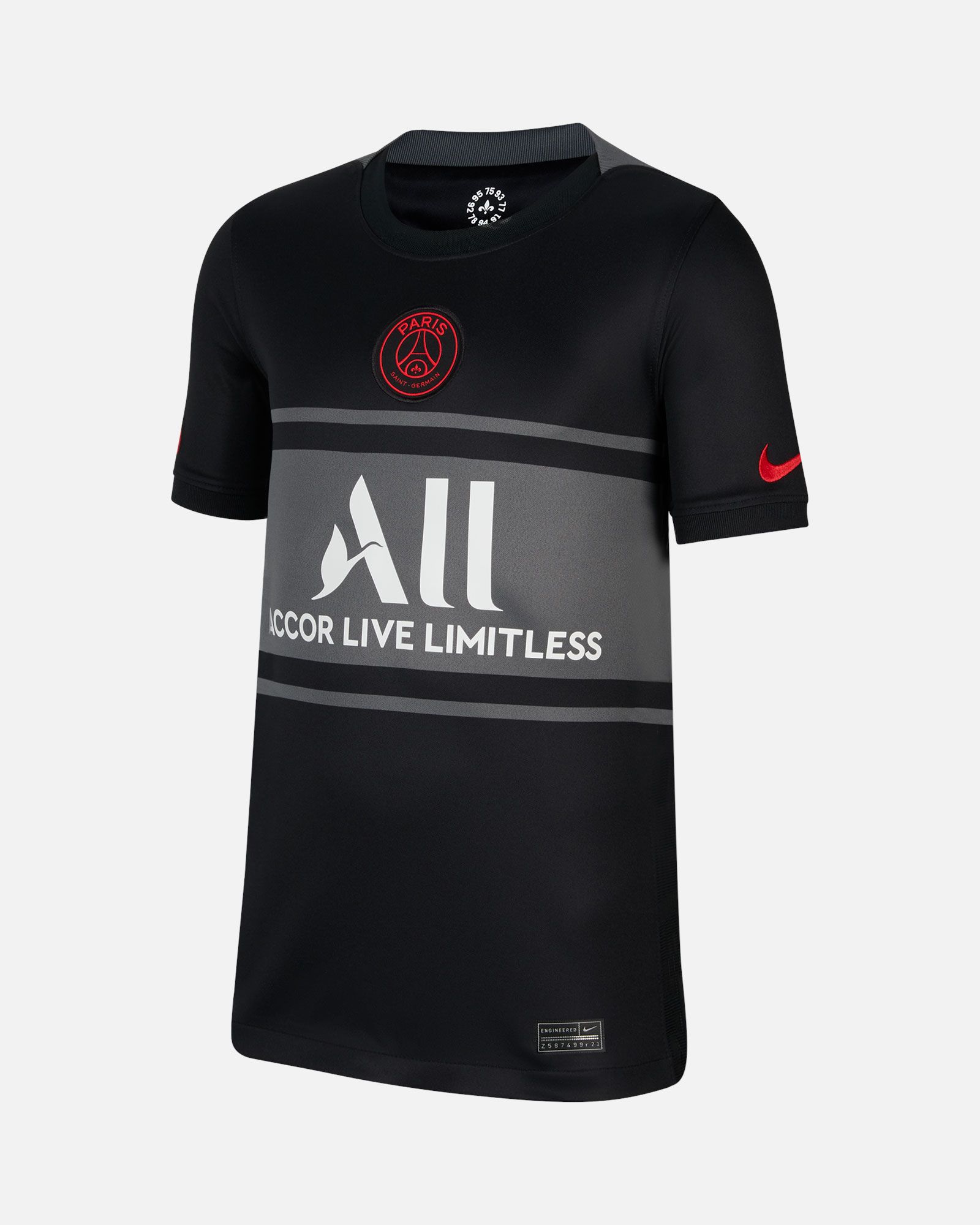 Camiseta Paris Saint-Germain Tercera Equipación Negra Versión Air