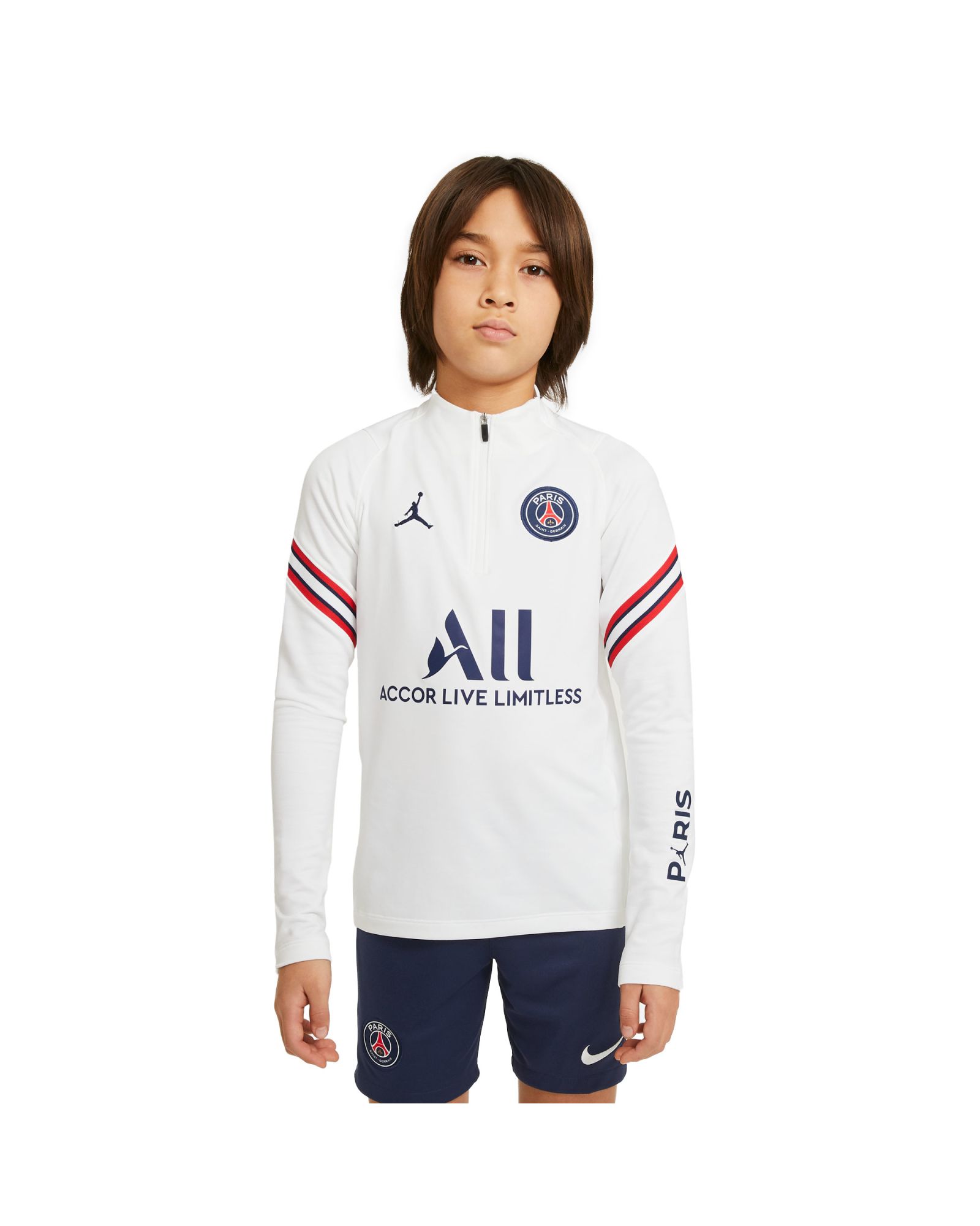 Chándal PSG 2021/2022 Con Capucha Niño Kit Blanco