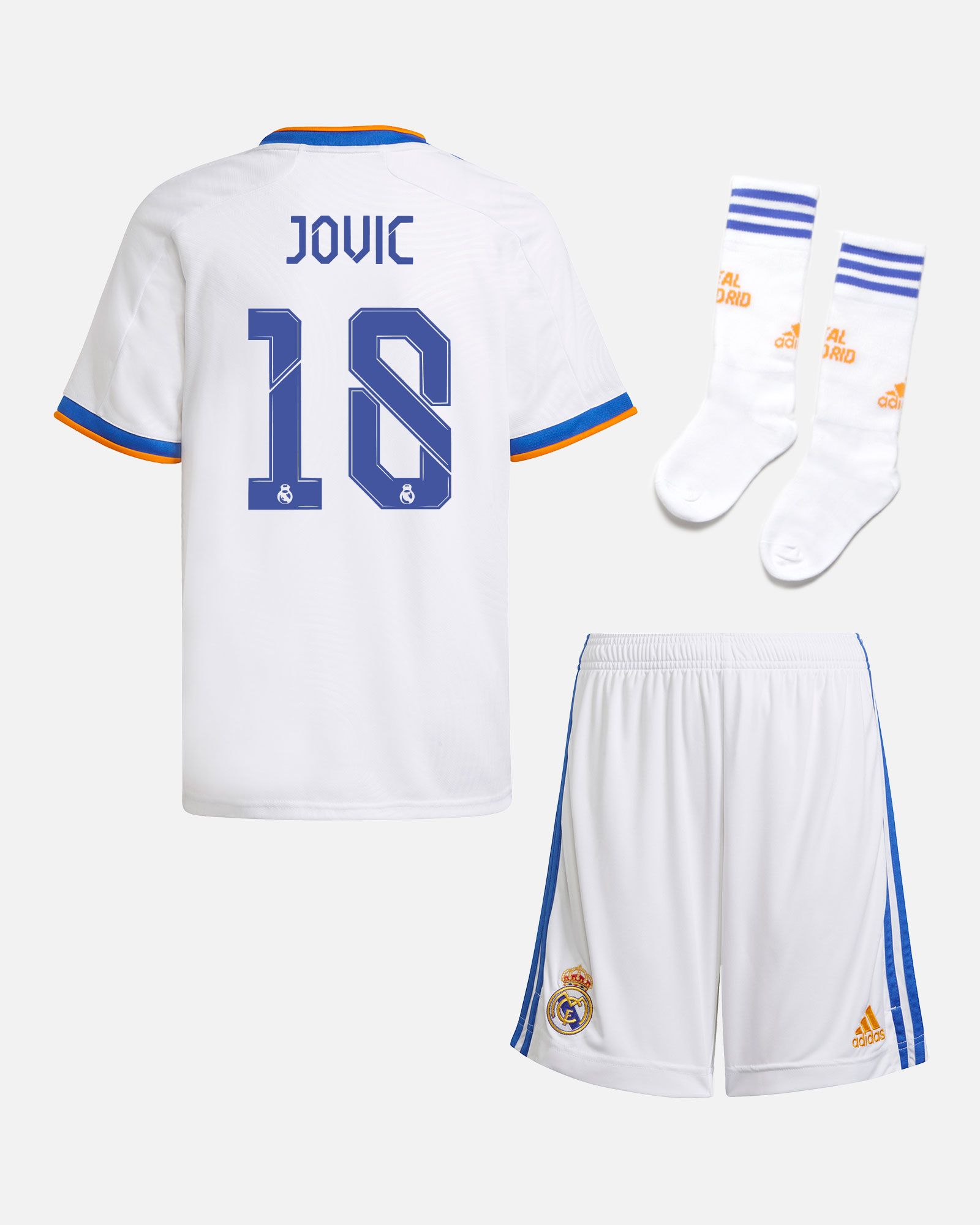 Conjunto 1ª Real Madrid 2021/2022 Jovic - Fútbol Factory