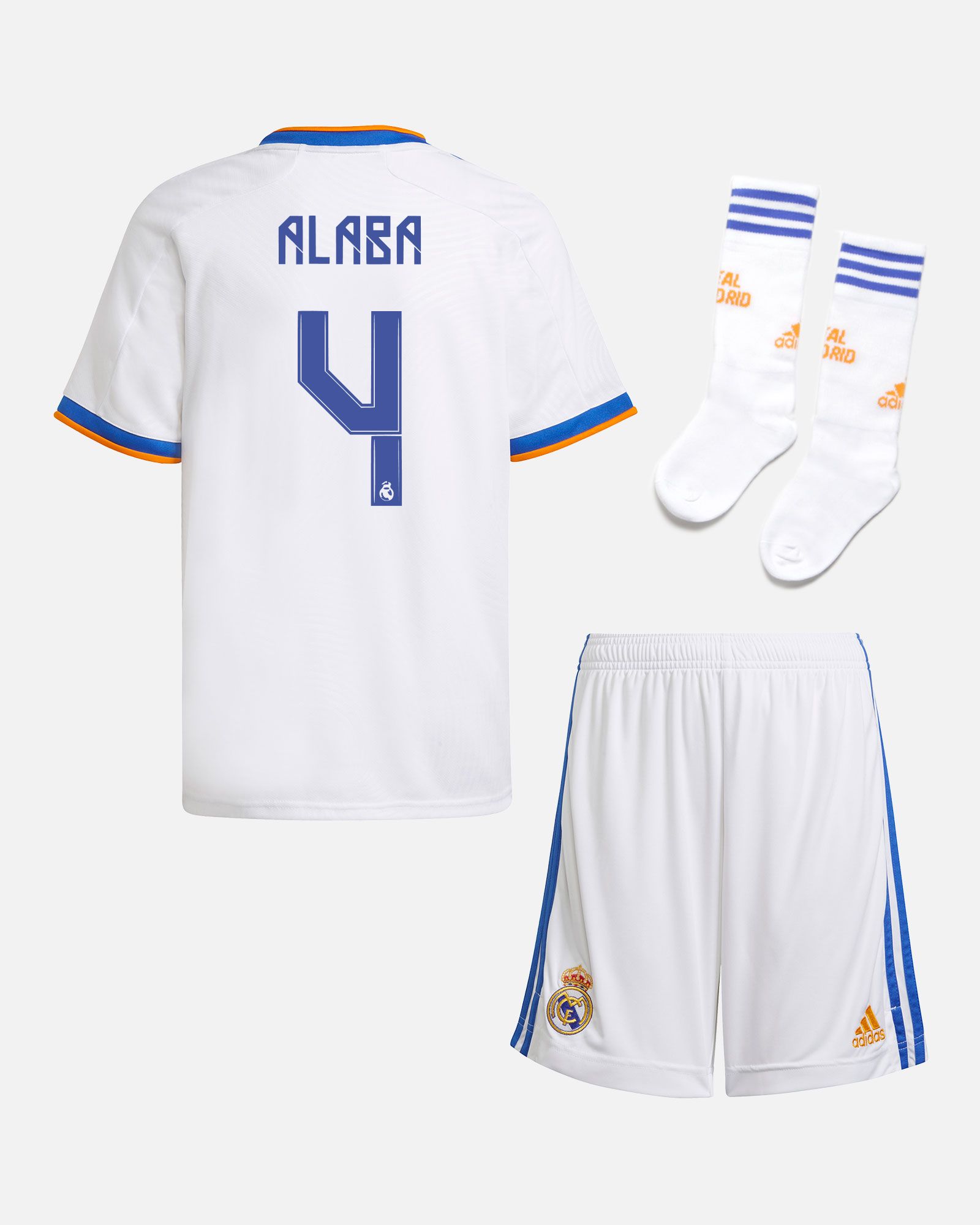 Conjunto 1ª Real Madrid 2021/2022 Alaba - Fútbol Factory