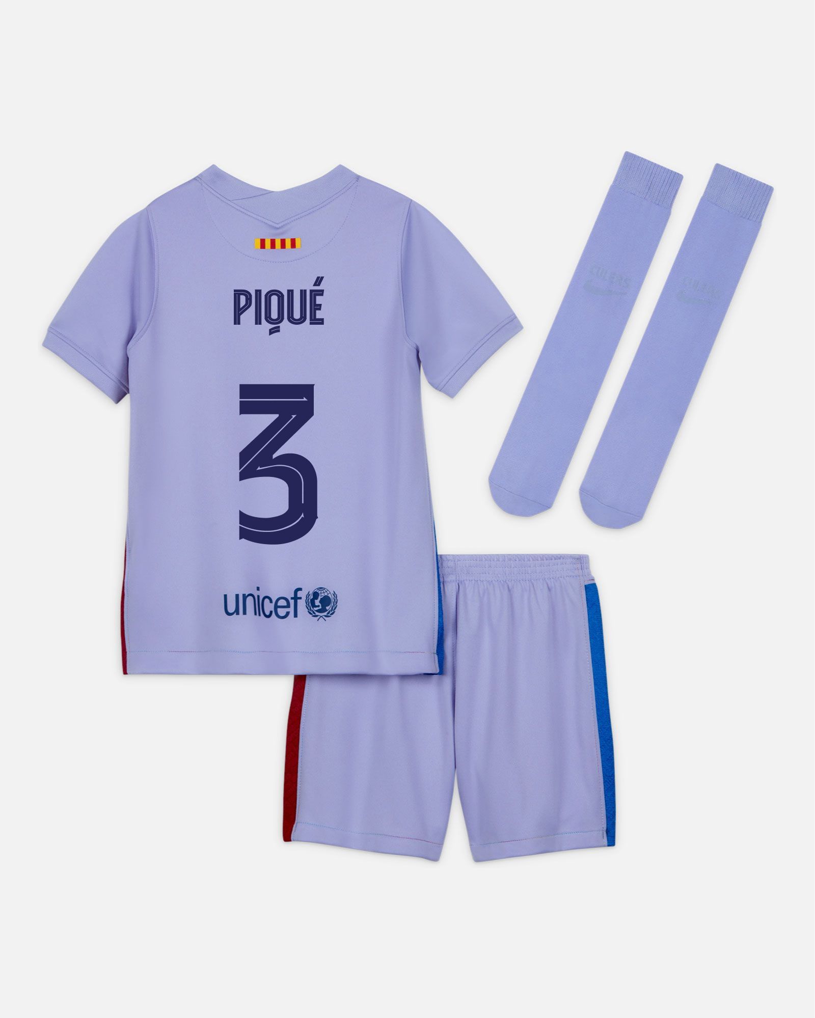 Conjunto 2ª FC Barcelona 2021/2022 Piqué - Fútbol Factory