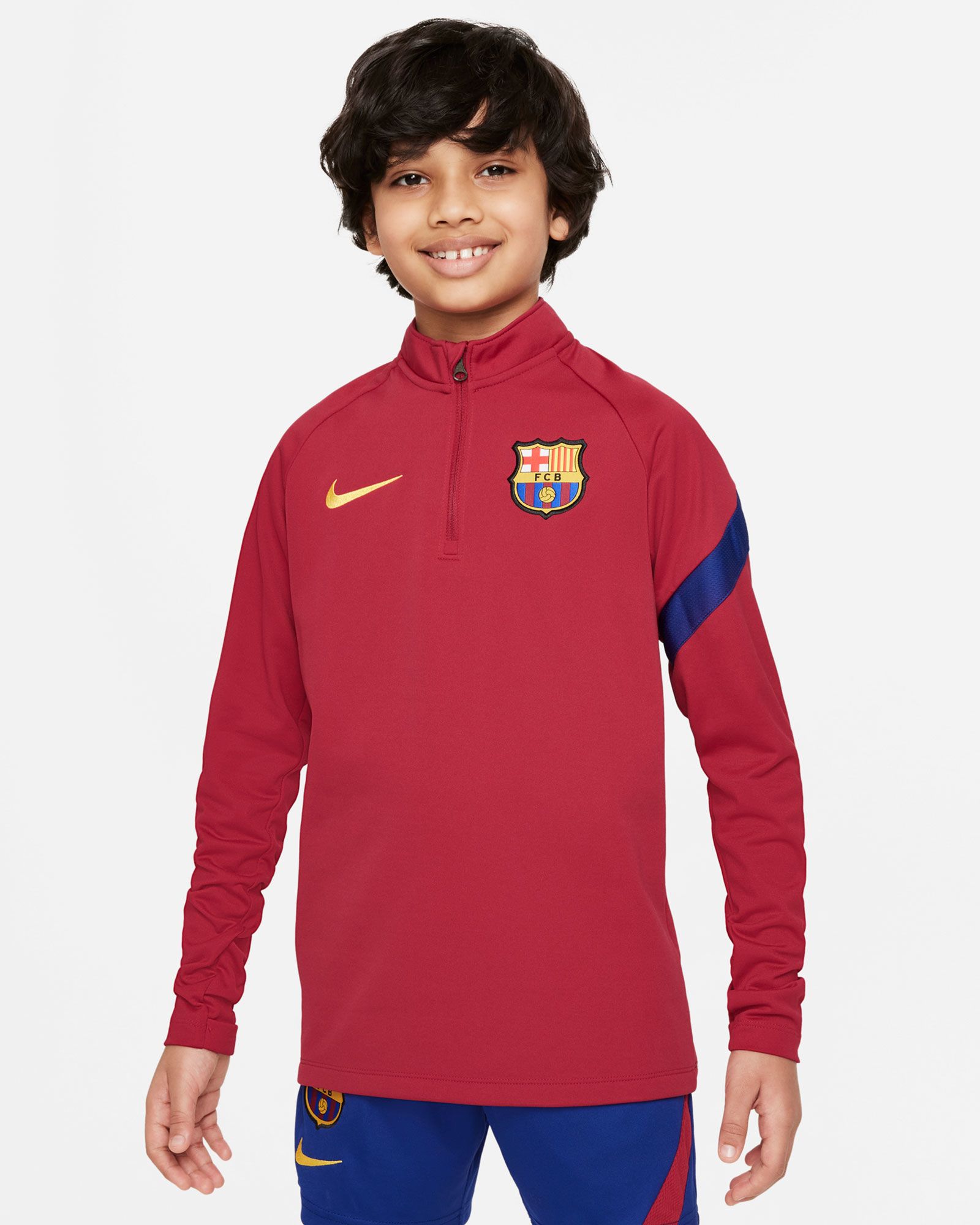 Sudadera de Training FC Barcelona 2021/2022 Academy Pro Niño Rojo - Fútbol Factory