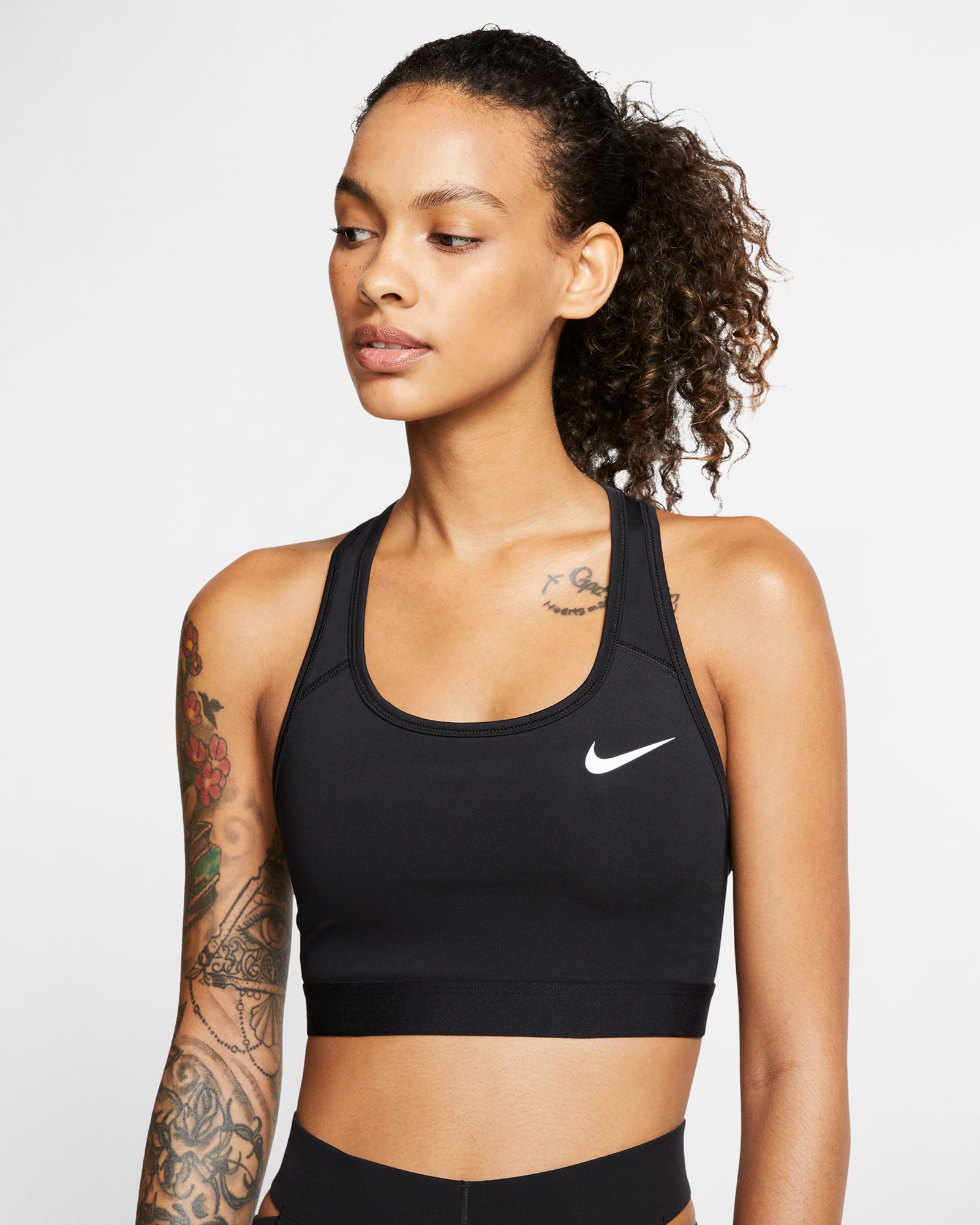 Top Nike Entrenamiento Dri-Fit Swoosh Mujer Negro