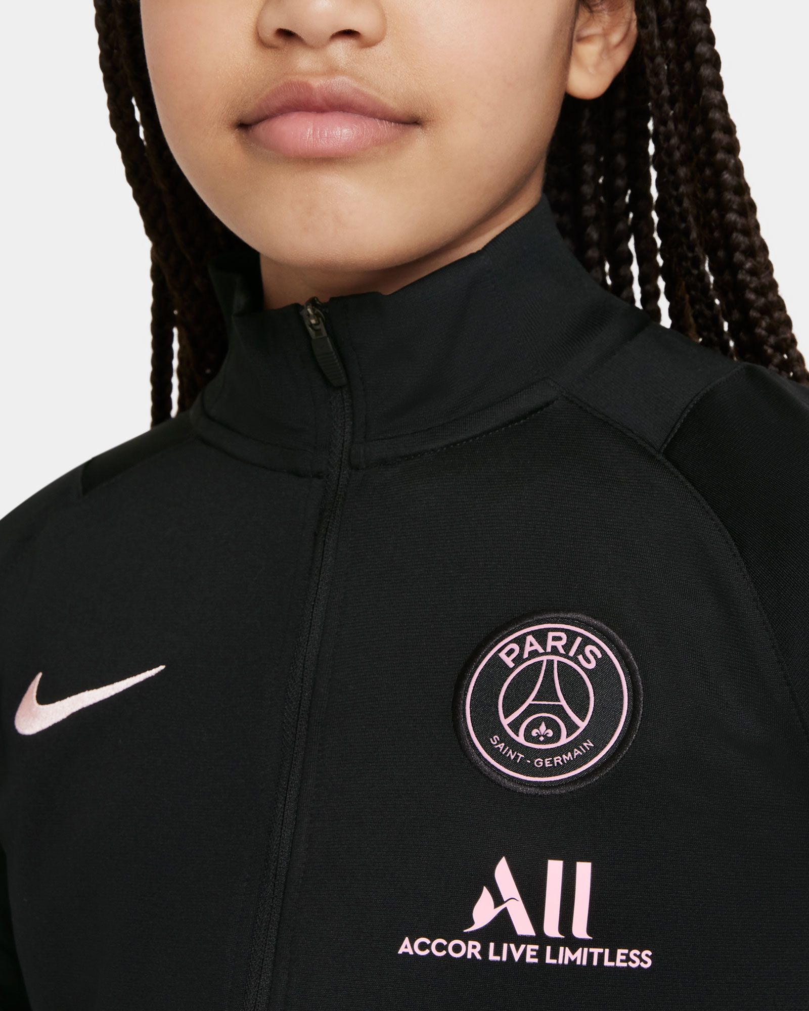 Chándal PSG 2021/2022 Con Capucha Niño Kit Negro - Camisetasdefutbolshop