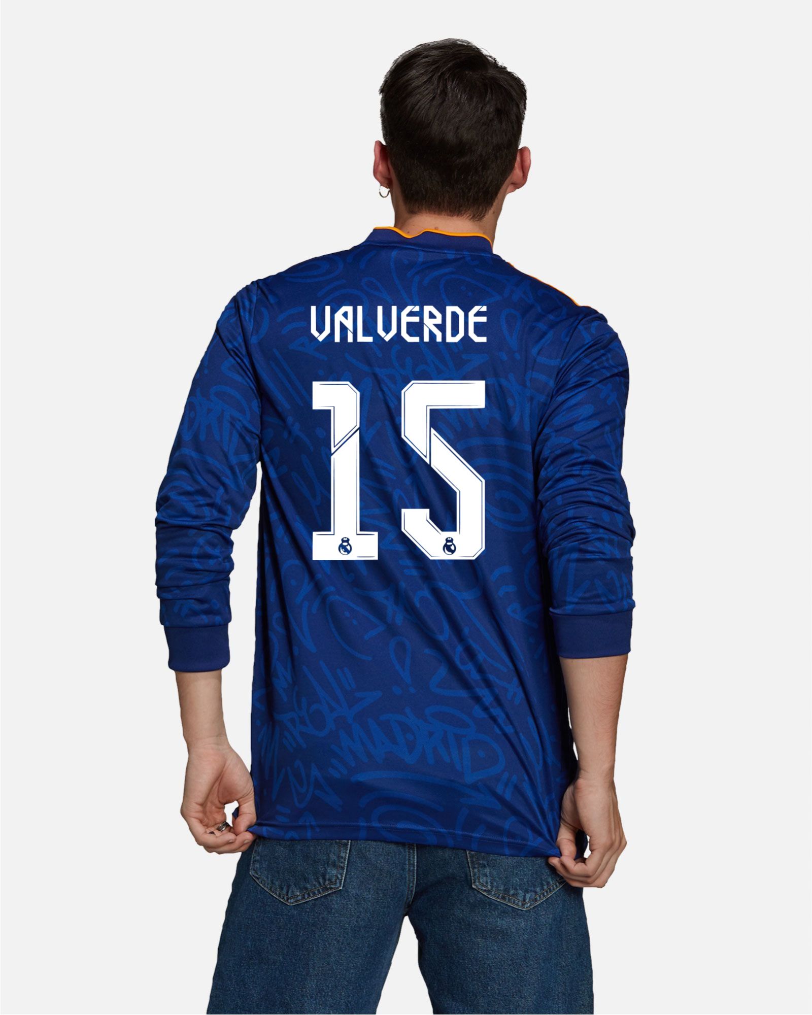 Camiseta de manga larga 2ª Real Madrid 2021/2022 Valverde - Fútbol Factory