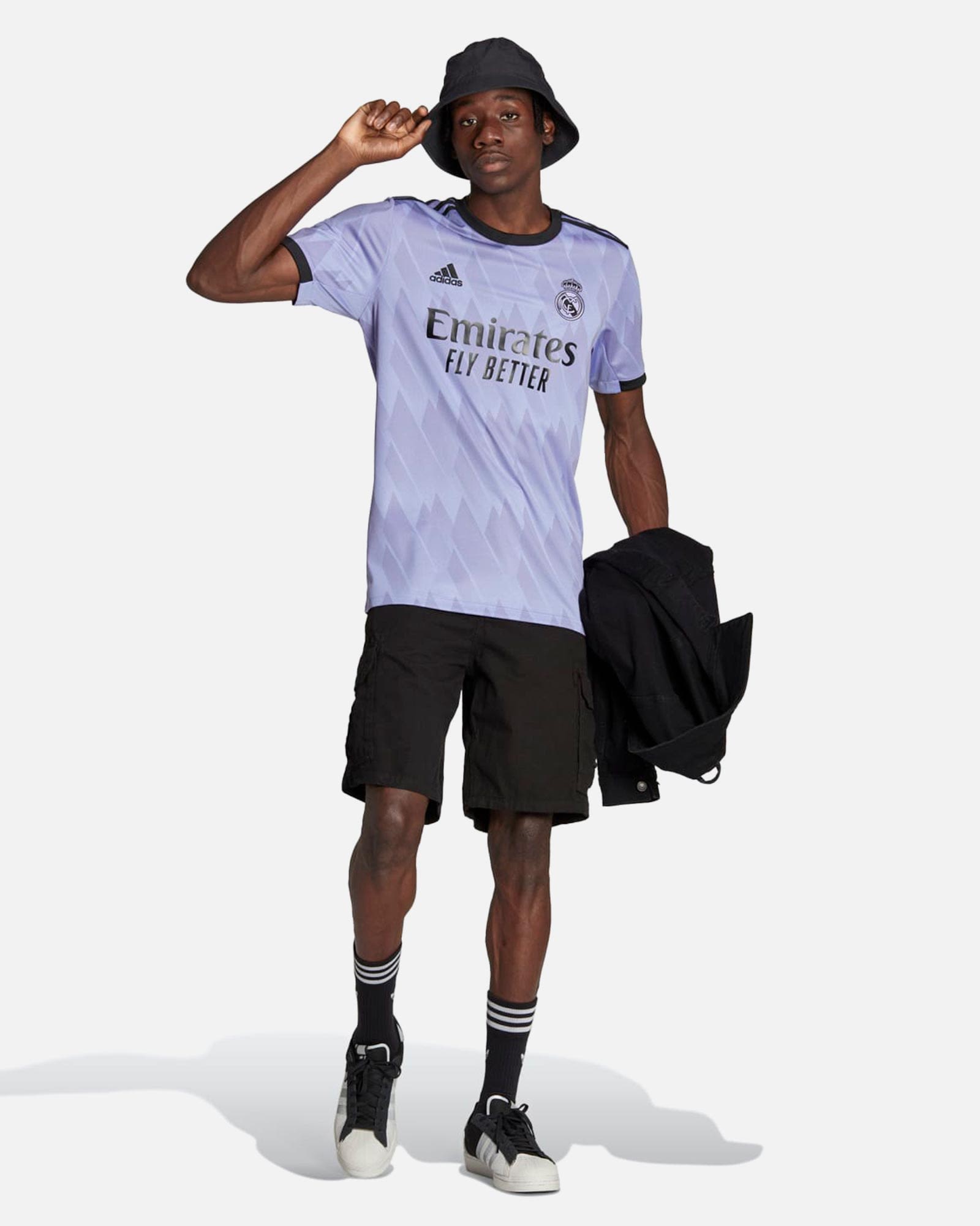 Gorra con escudo a tono del Real Madrid - Negro - Hombre