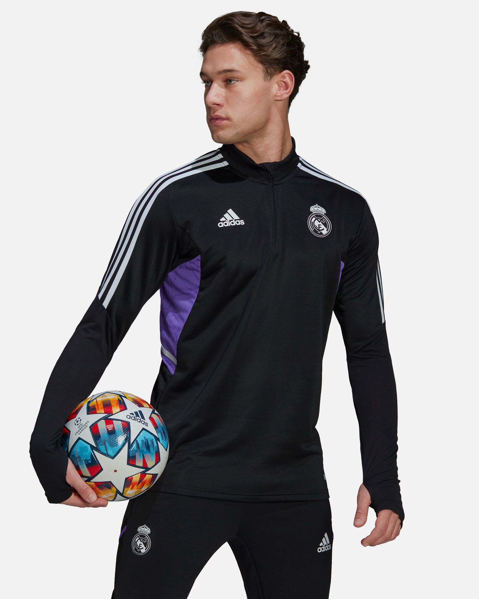 Hombre Adidas Sudadera Entrenamiento Real Madrid Raw Gold / Black