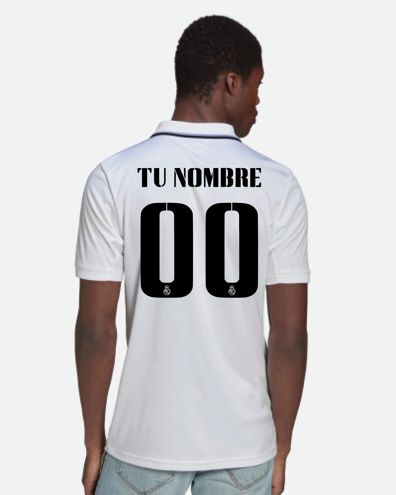 Camiseta Personalizada Equipación Futbol del Real Madrid - Nombre + Número