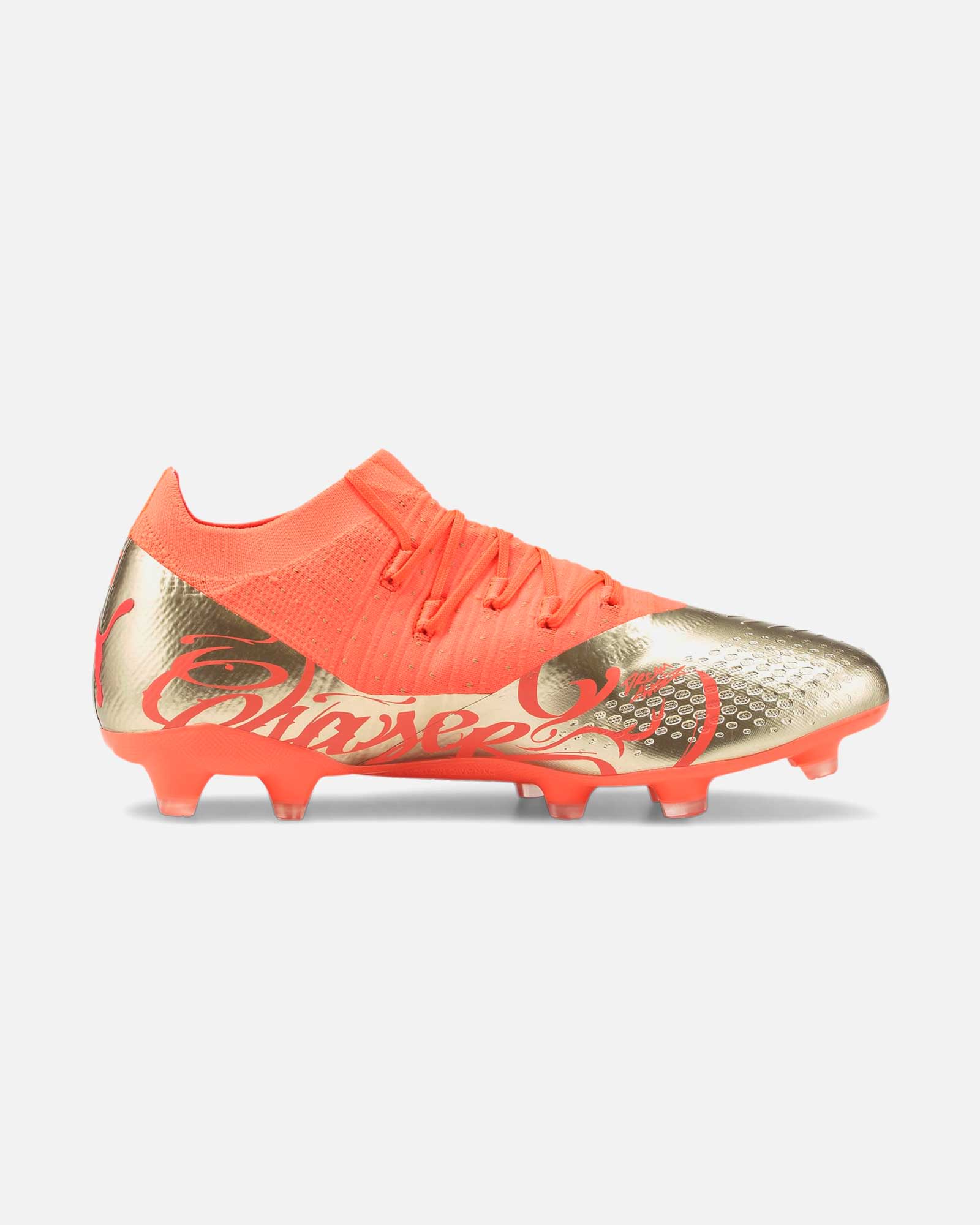 Puma NEYMAR JR FUTURE TT - Botas de fútbol multitacos - fiery coral  gold/naranja 