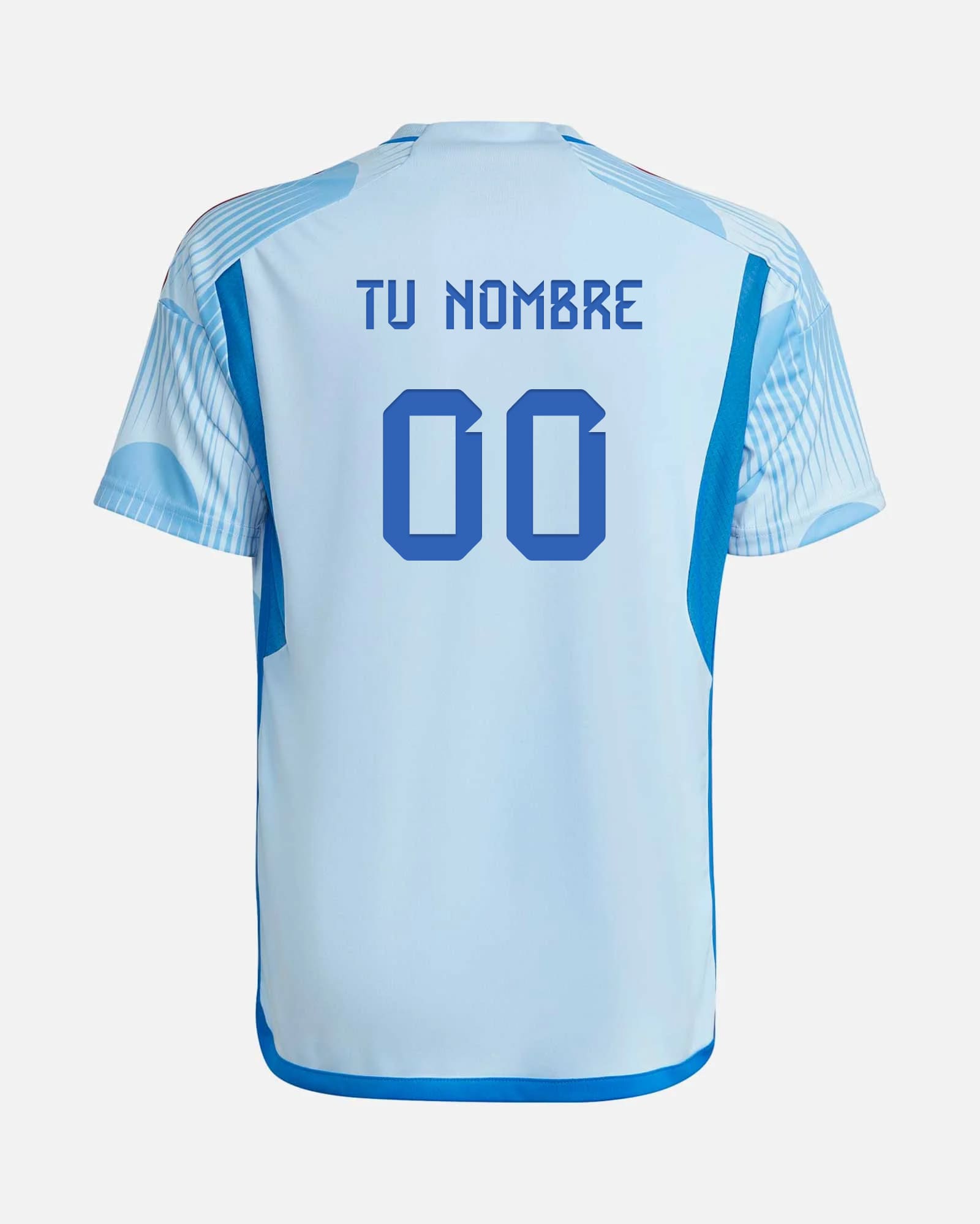 Camiseta 2ª España para el Mundial Qatar 2022 de PERSONALIZADO para Niño