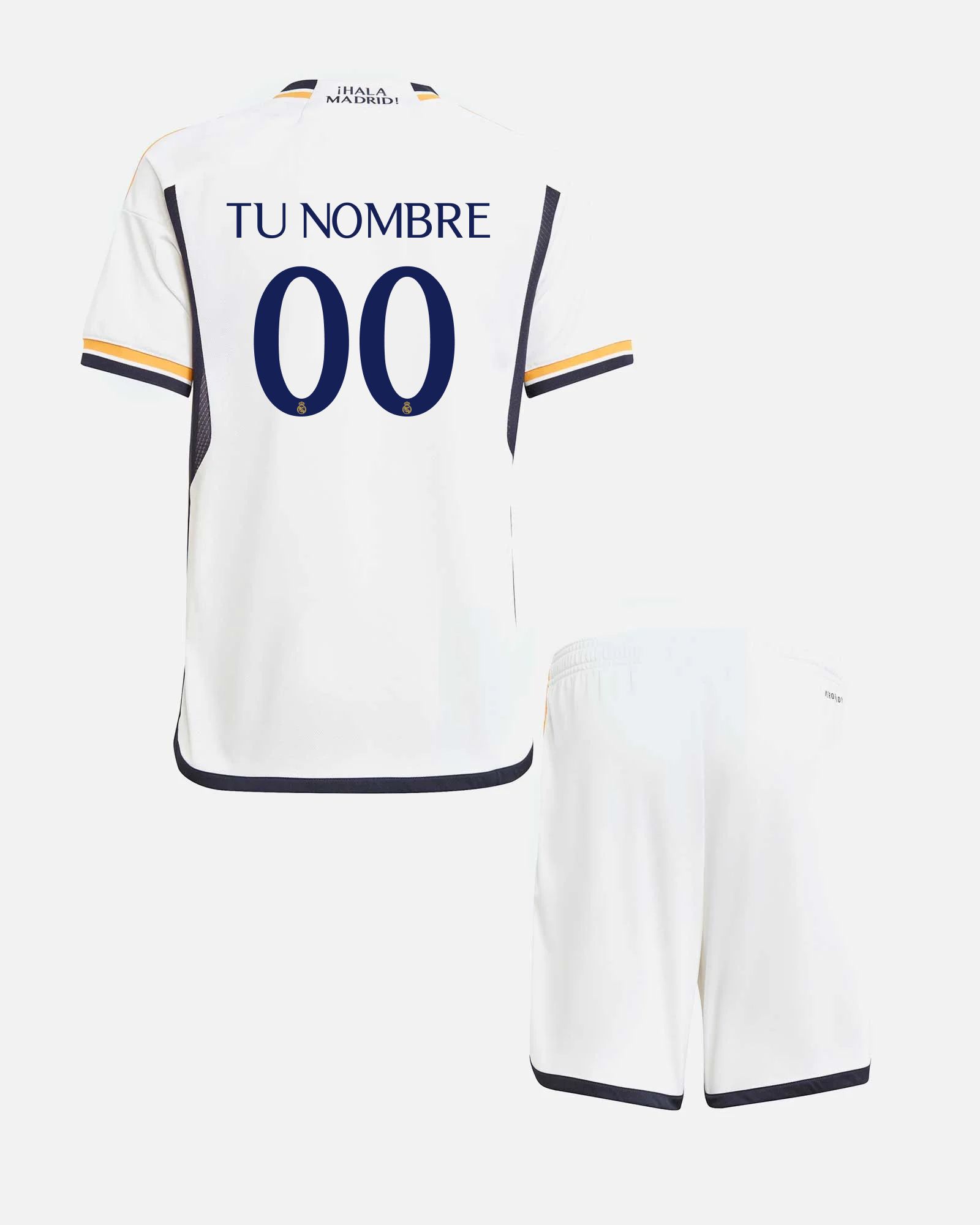 Conjunto 1ª Real Madrid 2023/2024 Personalizado