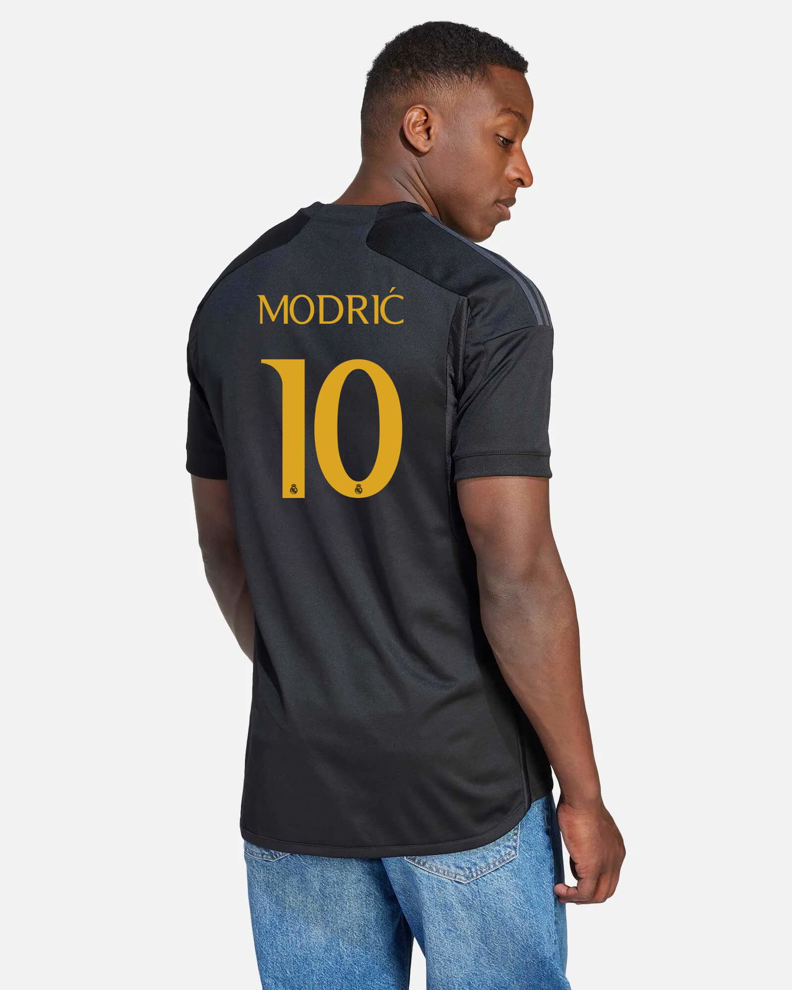 adidas Camiseta Real Madrid Auténtico Modric 10 Local 2023-2024 incl.  Parches FIFA & UCL 14 Times UEFA Foundation