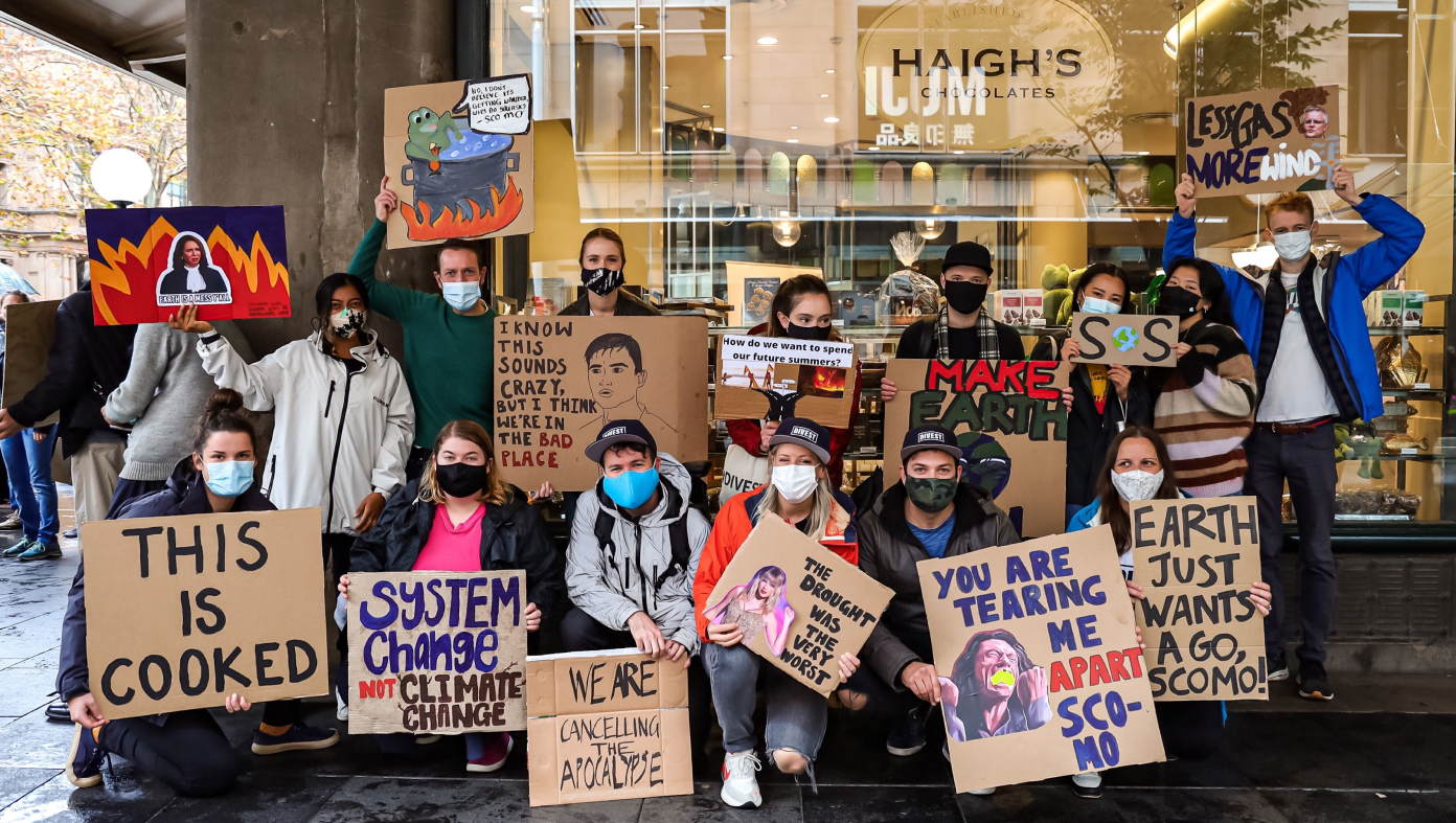 Future Super team at a Climate Rally