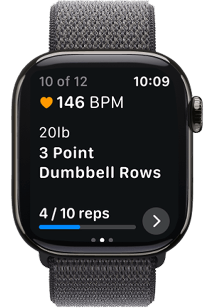 Apple Watch workout interface