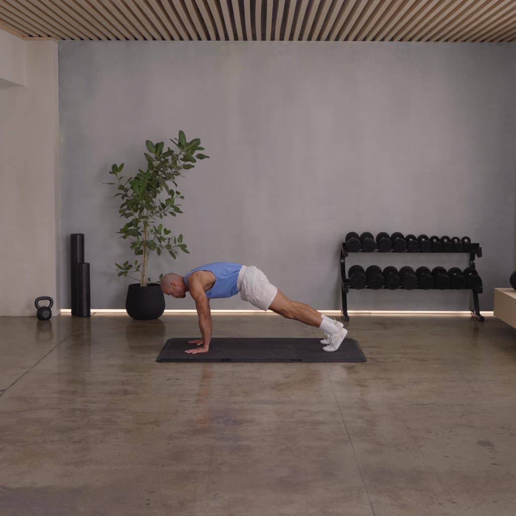 Dumbbell Kettlebell Push