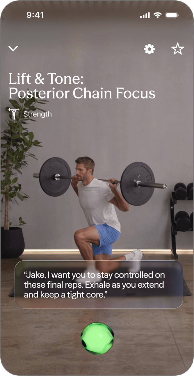 Person performing barbell lunge exercise