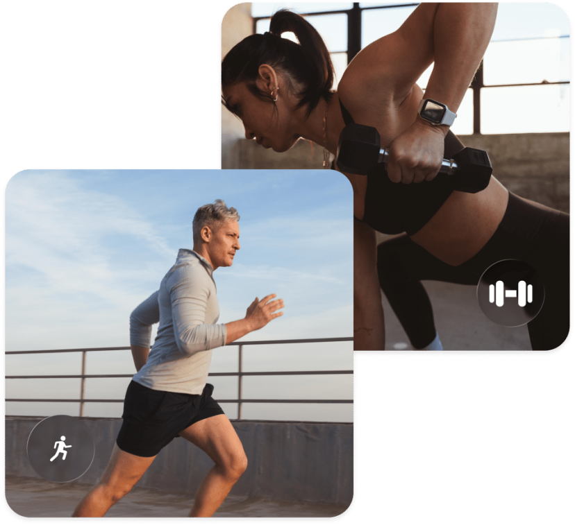 Exercise equipment and workout icons