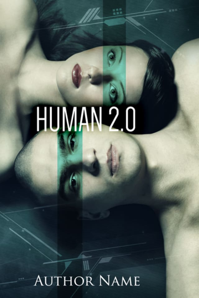 Human 2.0 — science fiction, thriller premade book cover