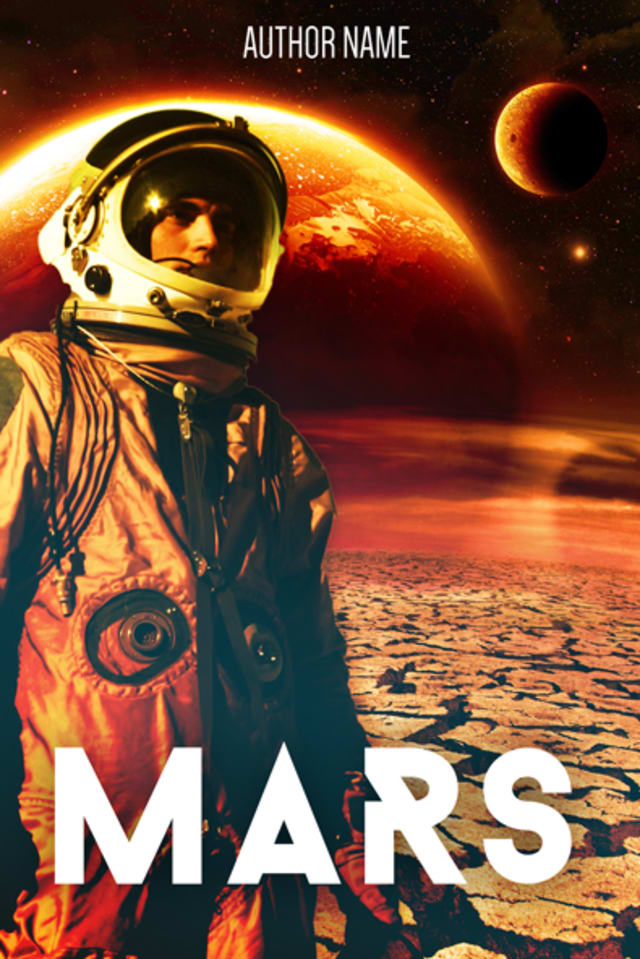 Mars — science fiction, adventure premade book cover