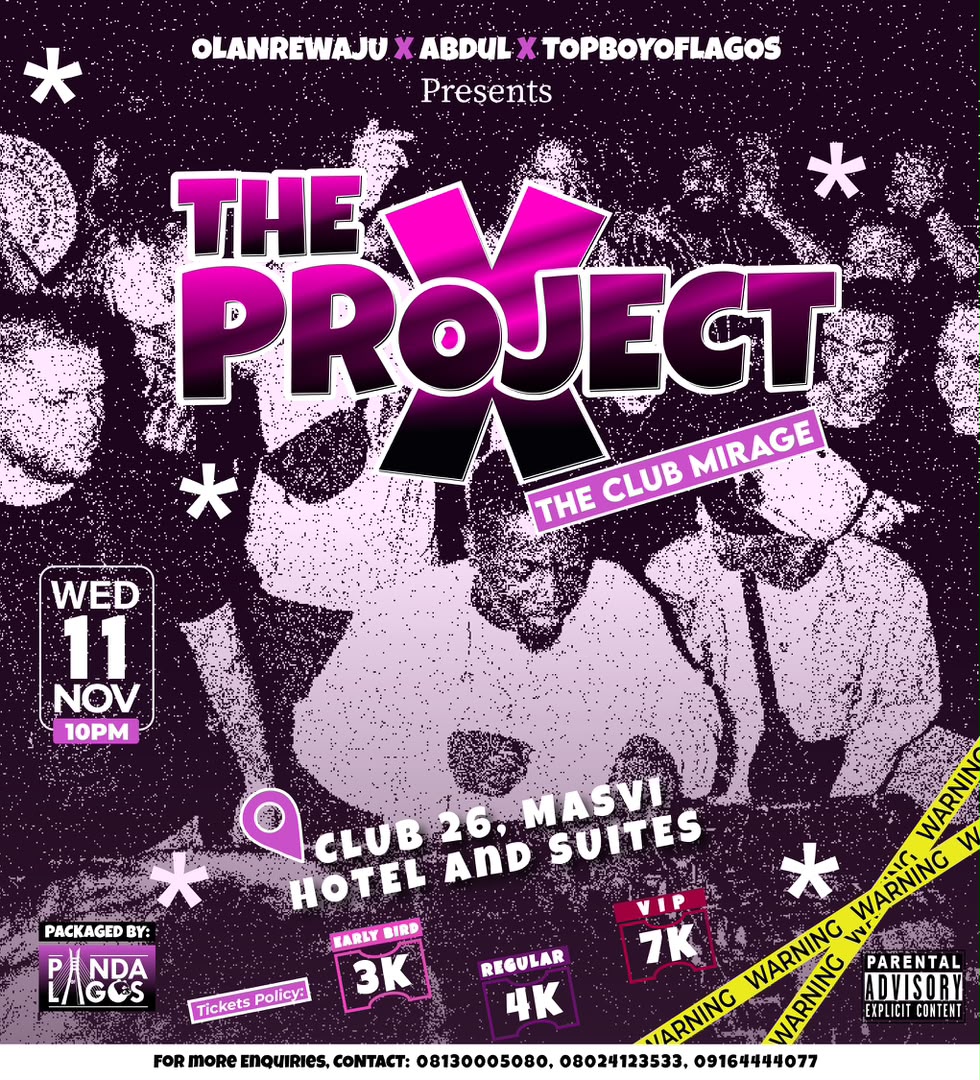 THE PROJECT X event poster