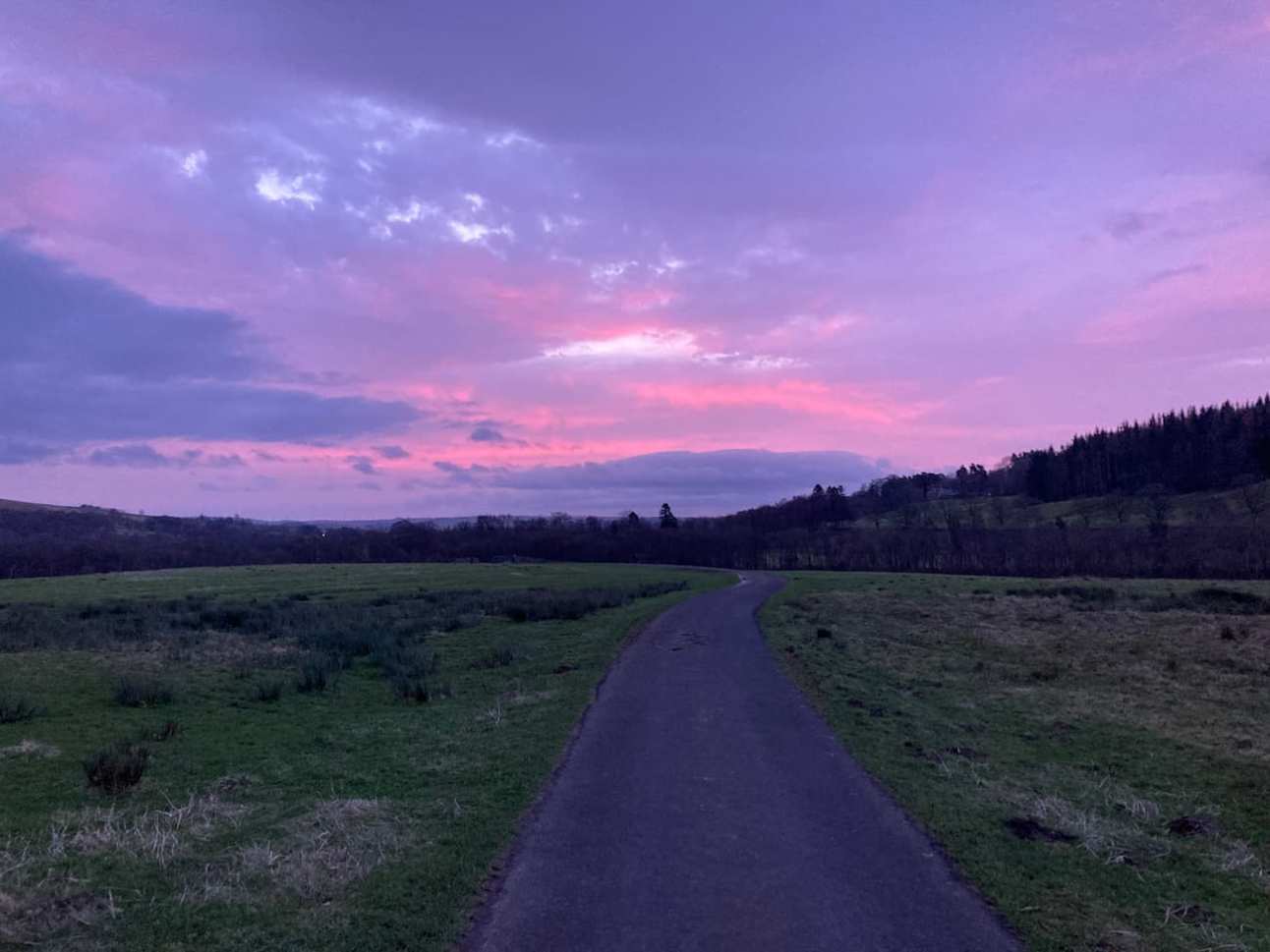 A beautiful morning sky over fields