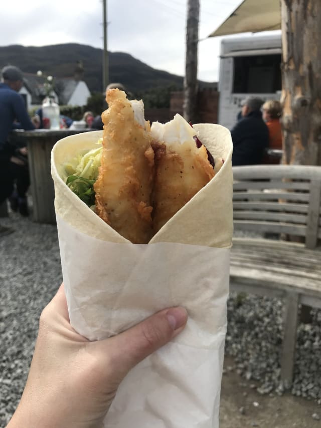 Haddock Wrap at The Seafood Shack, Ullapool