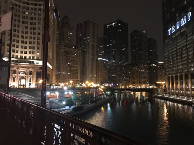 Chicago, North River, by night