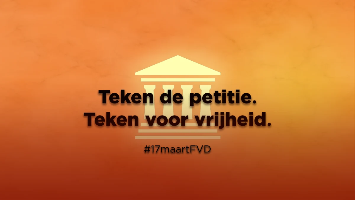 Teken de PETITIE. Alleen samen krijgen we onze vrijheid terug!