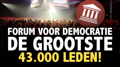 Het is gelukt! Forum voor Democratie is de grootste ledenpartij van Nederland!