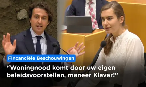 "Een kind uit groep 3 kan dit ook bedenken", De Vos (FVD) tegen Klaver (GL) over woningnood