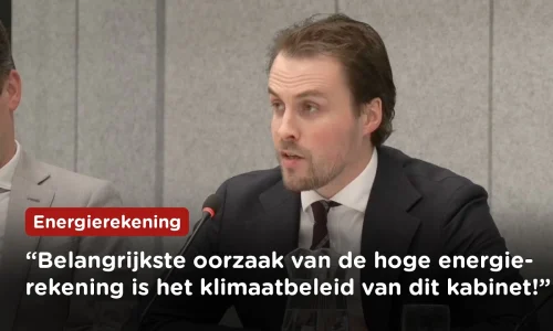 Hoge energierekening? Stop met het klimaatbeleid! Tom Russcher (FVD) in energiedebat