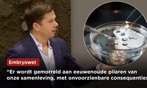 "Ik heb met de nodige walging van dit voorstel kennisgenomen", Van Meijeren (FVD) over embryowet