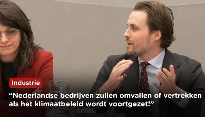 Overheid ondermijnt onze industrie met zinloos klimaatbeleid, Russcher (FVD) doet noodoproep
