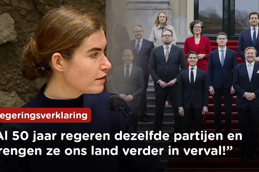 "Afbraak Nederland komt steeds door dezelfde partijen" Lidewij de Vos (FVD) over regeringsverklaring