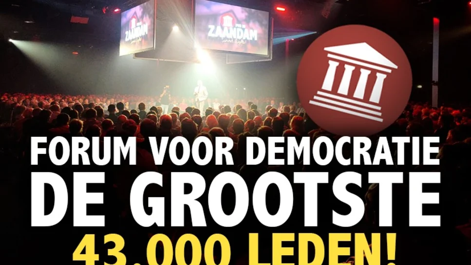 Het is gelukt! Forum voor Democratie is de grootste ledenpartij van Nederland!