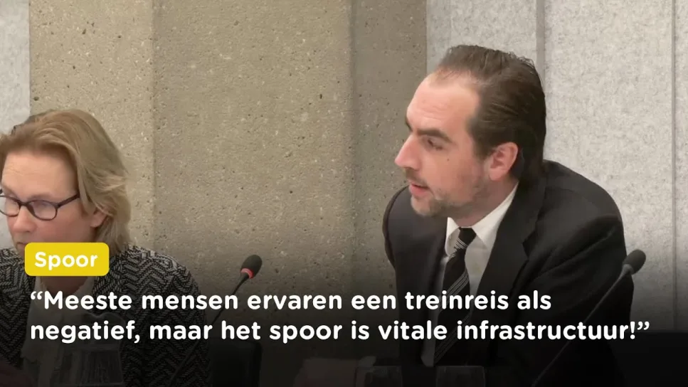 “Kloof tussen ambities en middelen voor onze spoorwegen moet worden gedicht” Van Duijvenvoorde (FVD)
