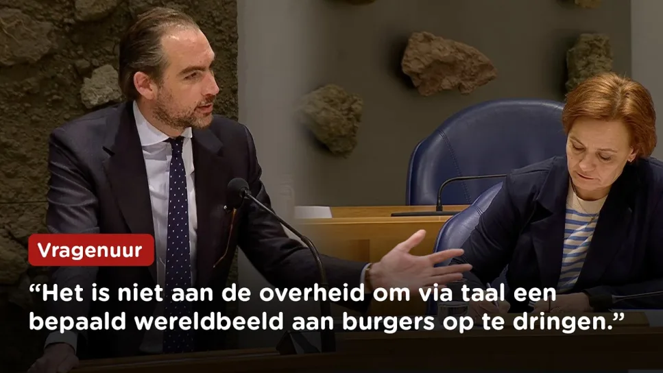 Woorden als 'gouden eeuw' in de ban? Van Duijvenvoorde (FVD) bij vragenuur over gelekt taaldocument