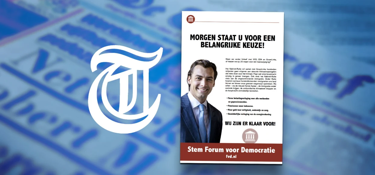 Telegraaf weigert advertentie FVD in de krant te plaatsen