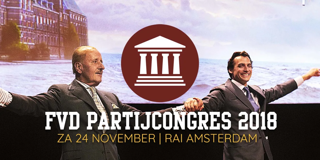 Reserveer nu tickets voor het FVD Partijcongres 2018 op 24 november!