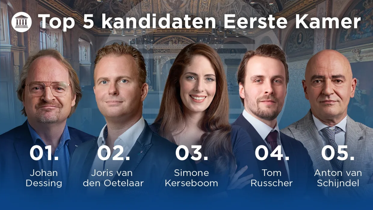 FVD presenteert top 5 Eerste Kamerlijst