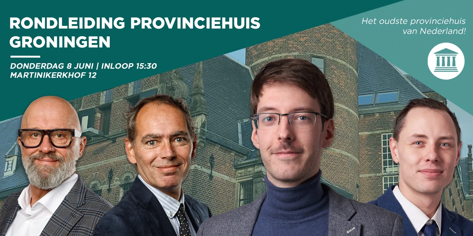 Rondleiding Provinciehuis Groningen.