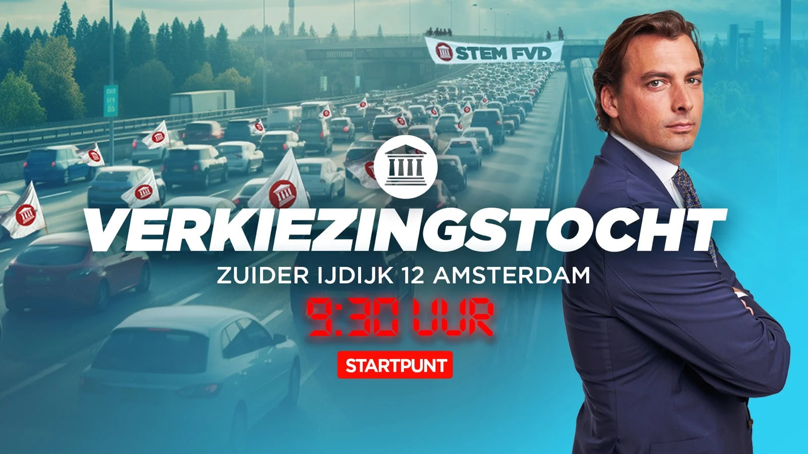 FVD Verkiezingstocht Startpunt Amsterdam