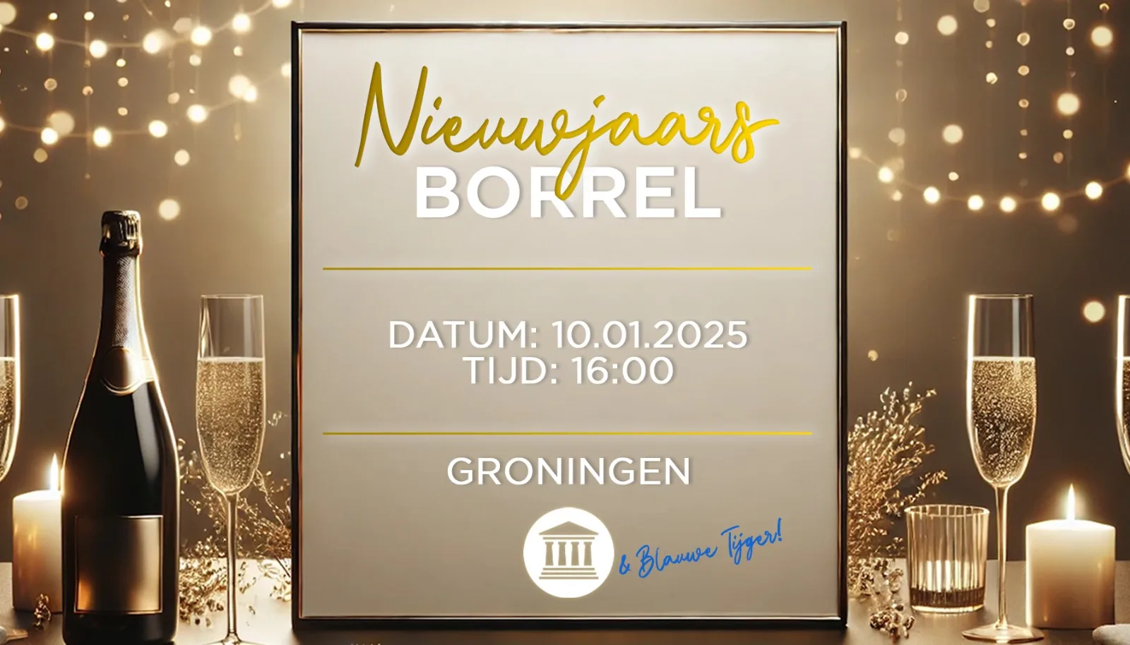 Nieuwjaarsborrel met De Blauwe Tijger in Aduard!