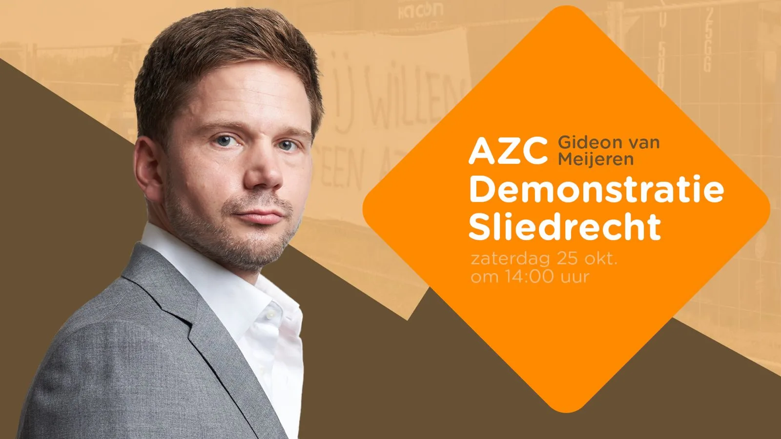 AZC-demonstratie in Sliedrecht