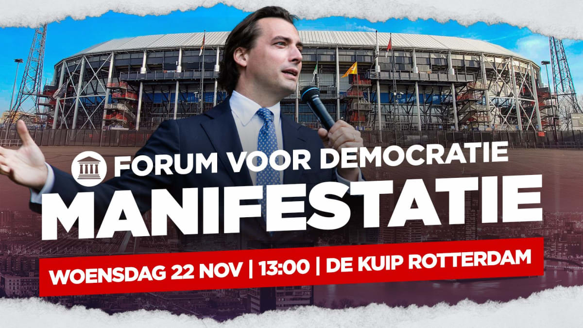 Manifestatie bij De Kuip - Forum voor Democratie