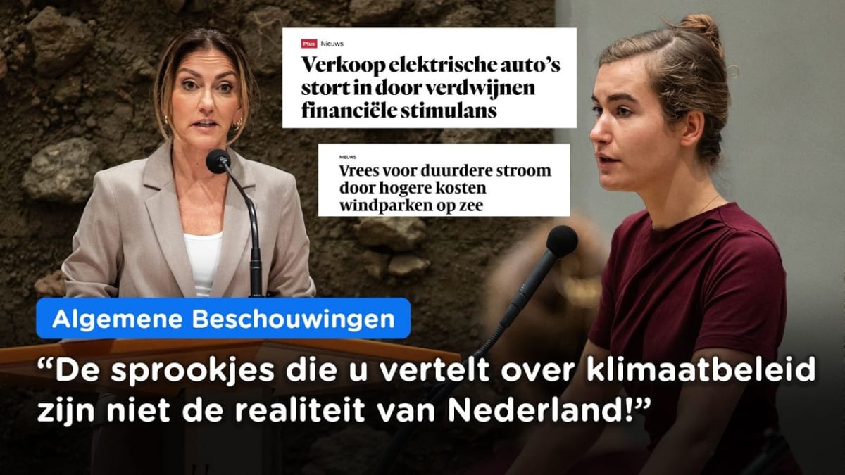 Hele economie opofferen voor nihil klimaateffect? De Vos (FVD) tegen Yesilgöz (VVD)